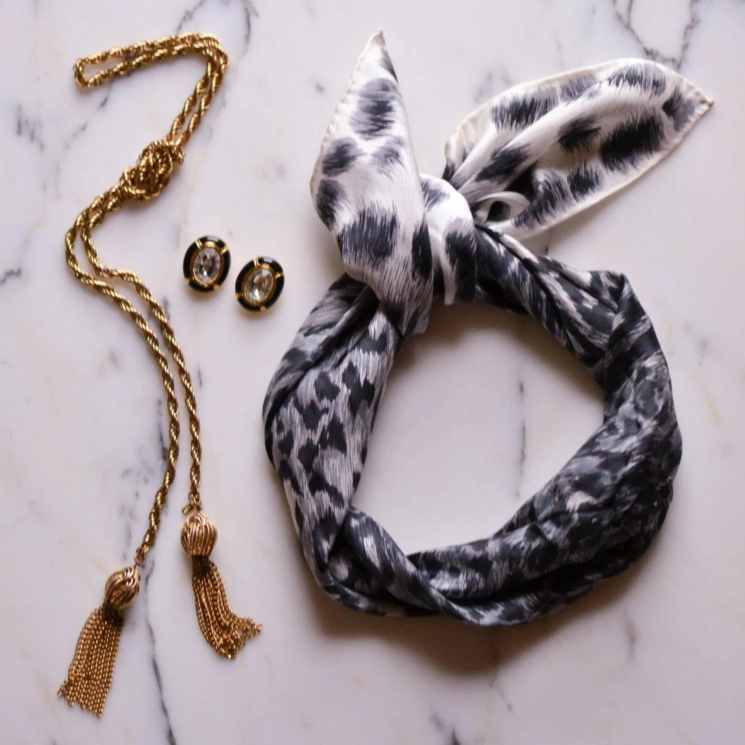 Monet Gold Tassel Lariat Necklace