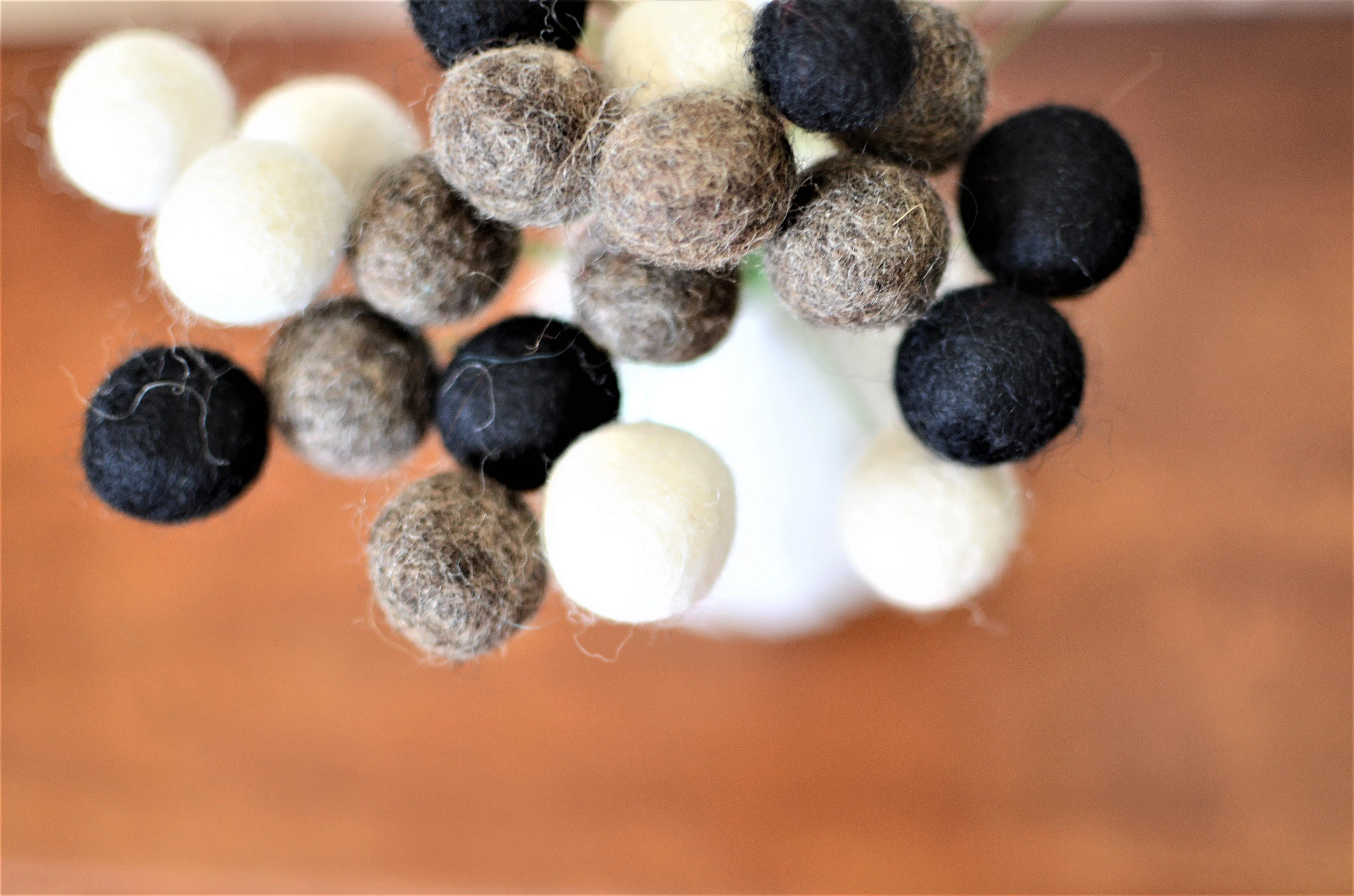Monochromatic Felt Ball Bouquet