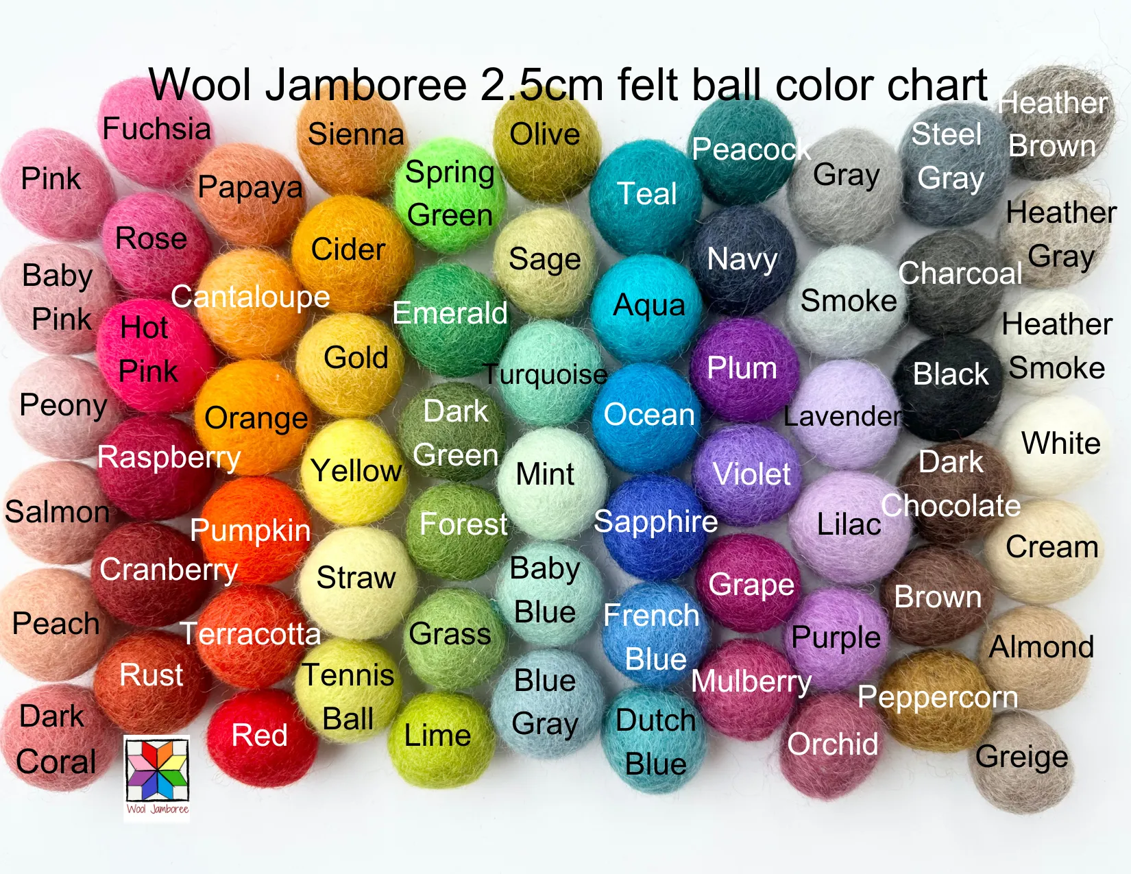Monochromatic Felt Ball Bouquet