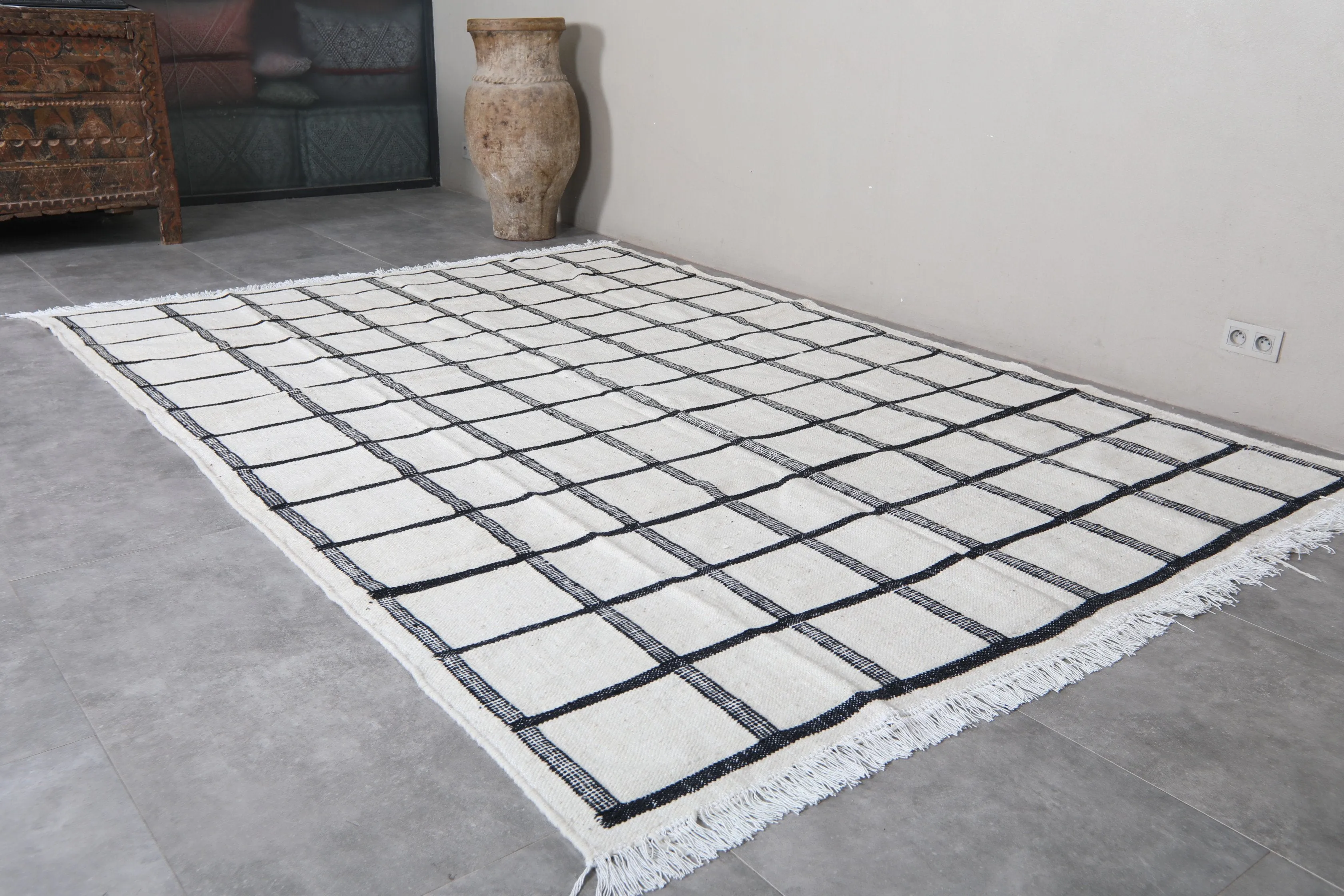 Moroccan Flat woven rug - Custom Kilim rug