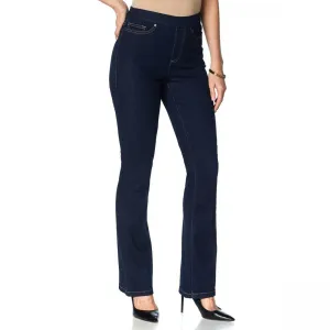 MOTTO Women's Petite Stretch Denim Pull On Boot Cut Jeans