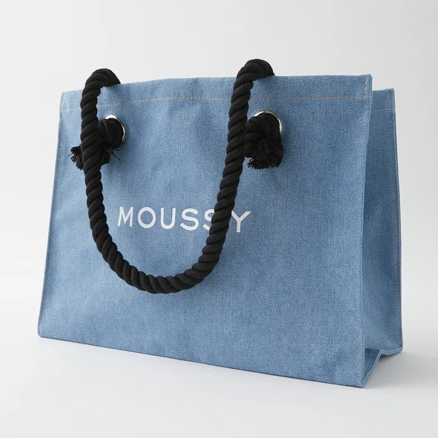 MOUSSY Denim Shopper Bag