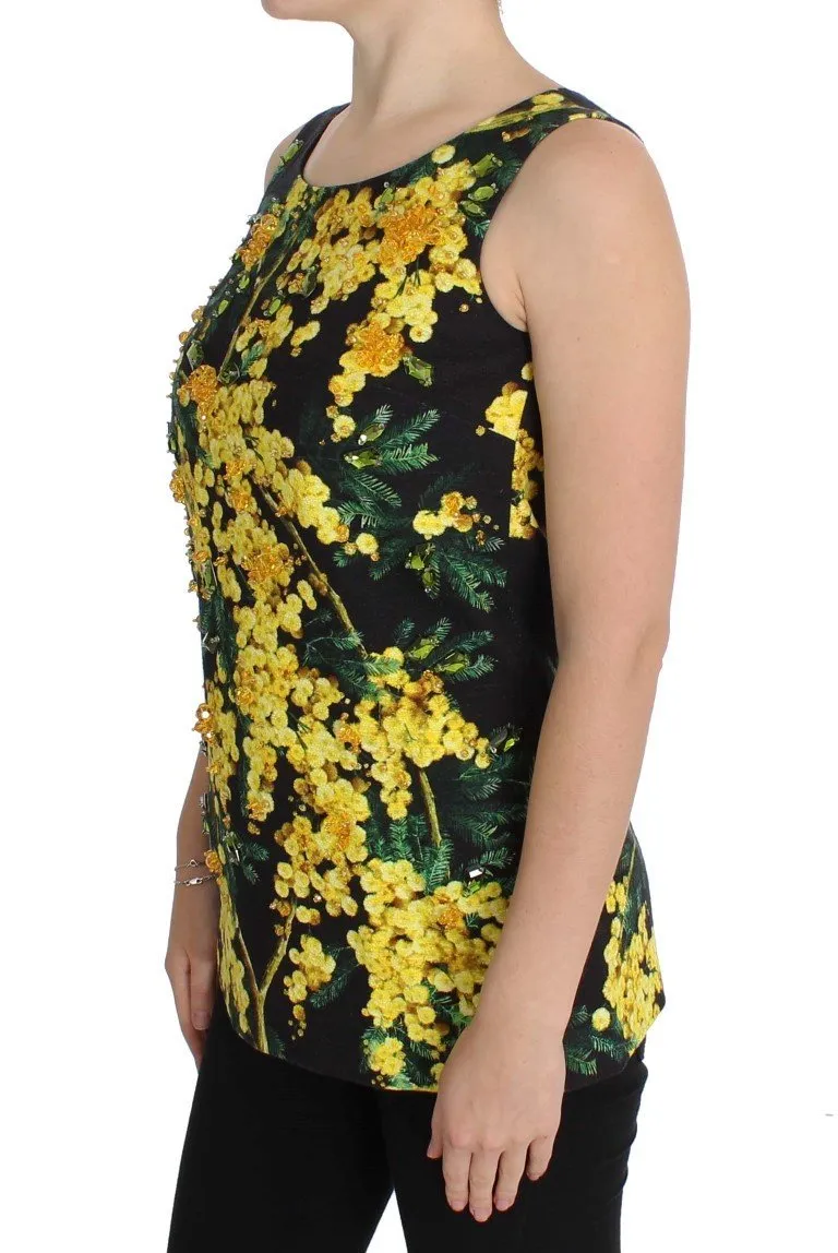 Multicolor Floral Crystal Top Blouse