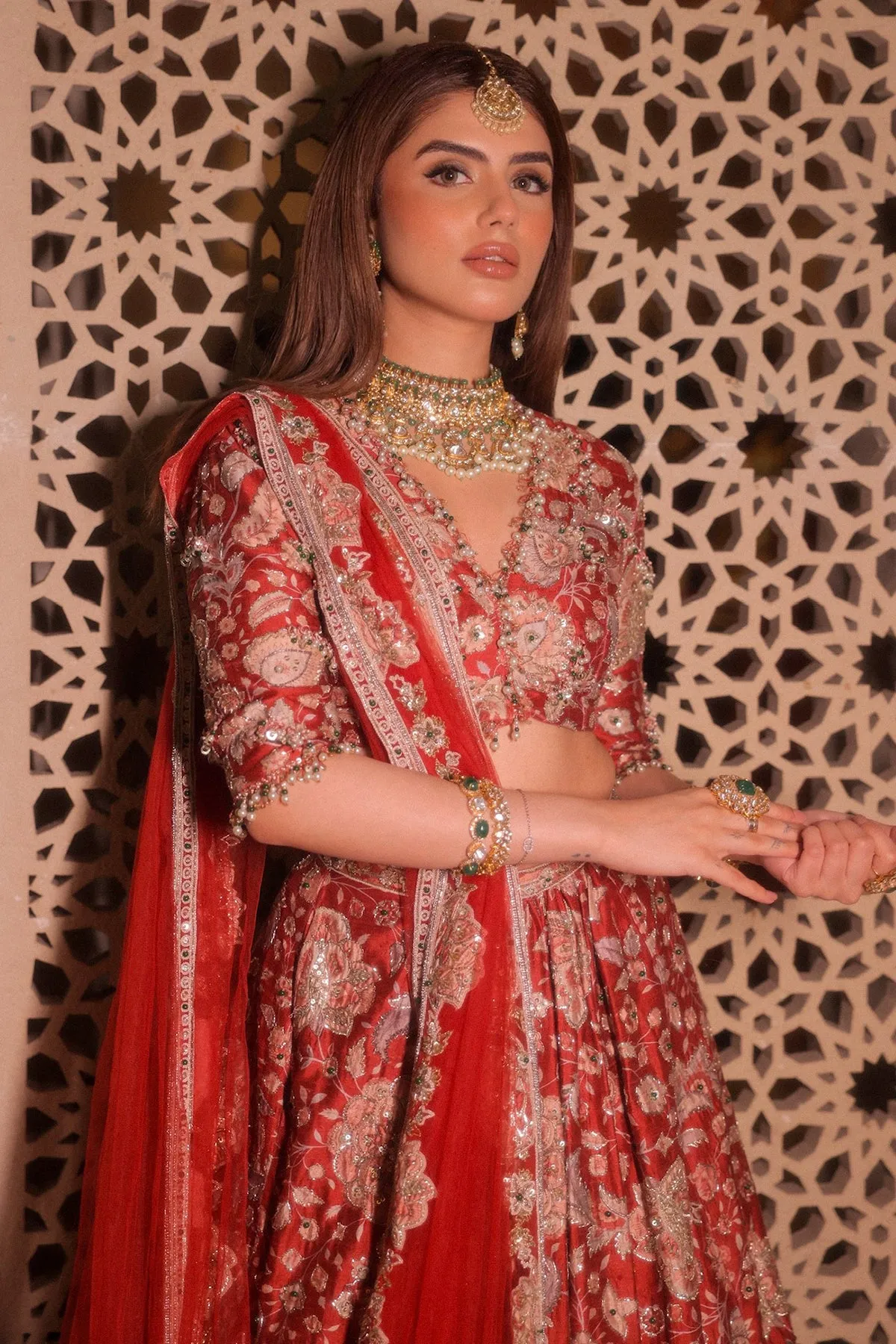 MUSKAN CHANANA IN STARLET LEHENGA SET