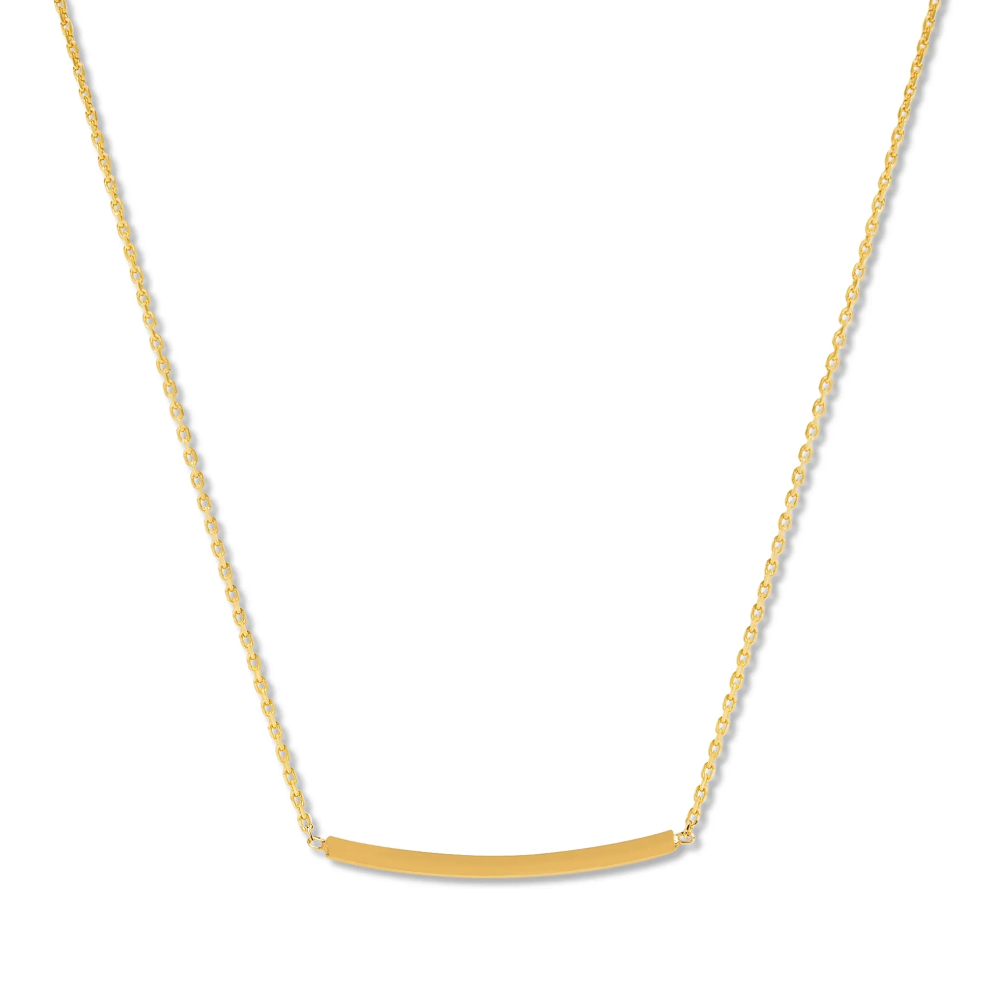 Mysha Personalized Curved Bar Pendant & Bracelet Set