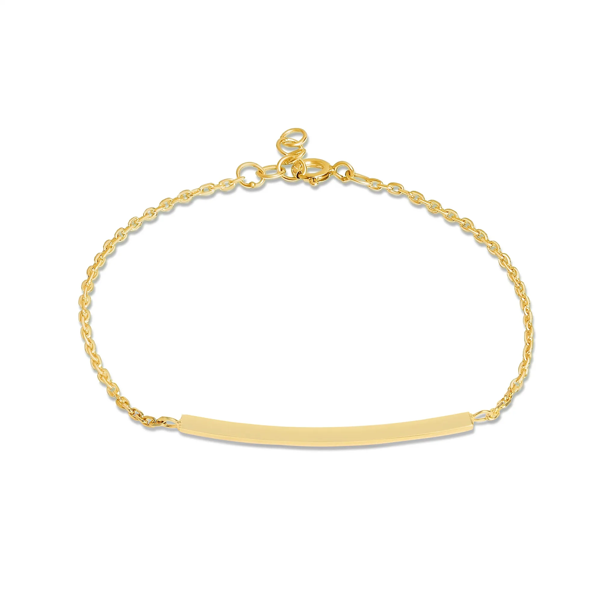 Mysha Personalized Curved Bar Pendant & Bracelet Set