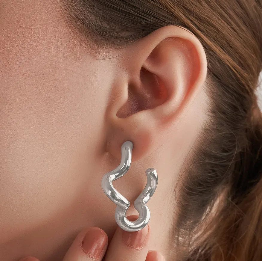 Mysha Silver Curves of Life Earings