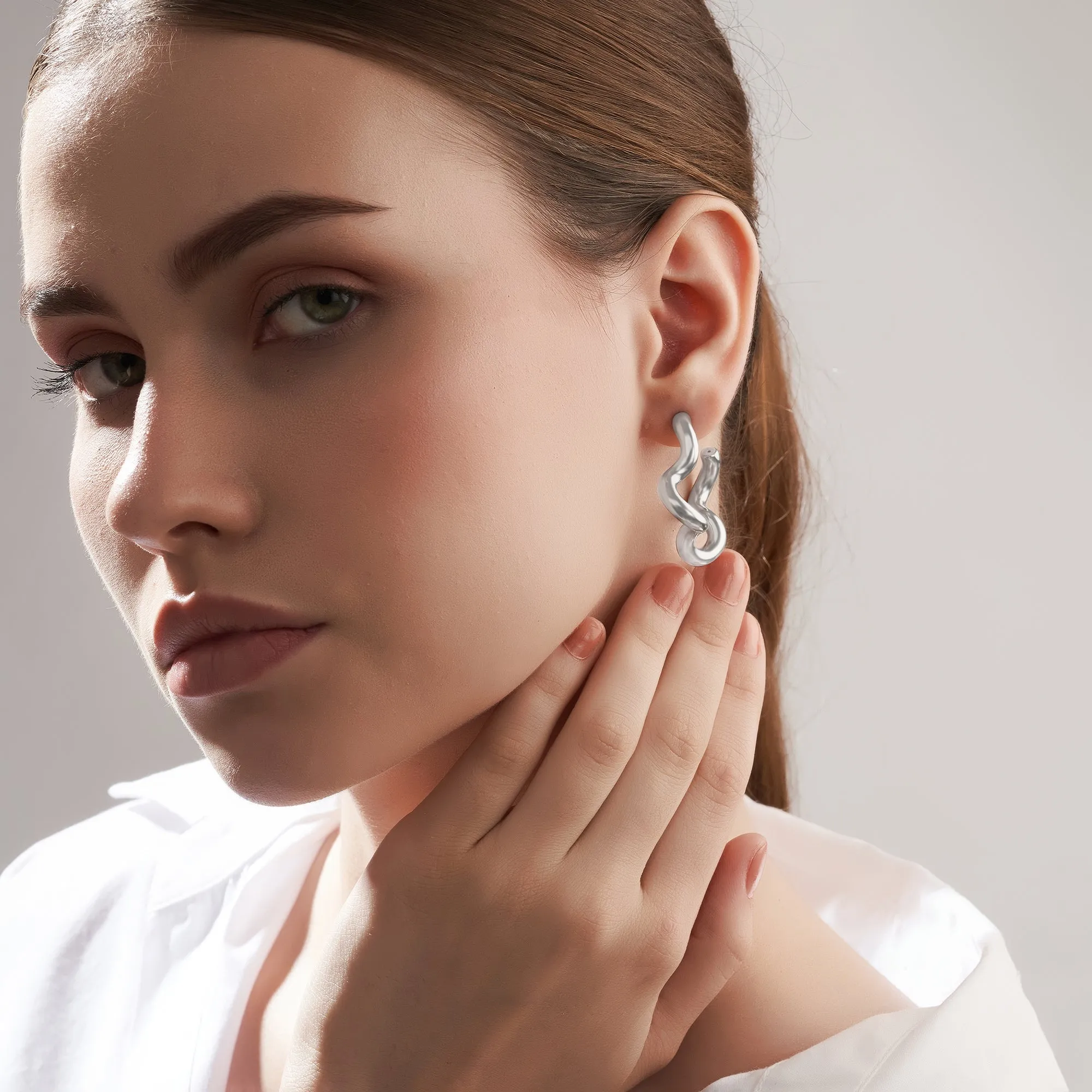 Mysha Silver Curves of Life Earings