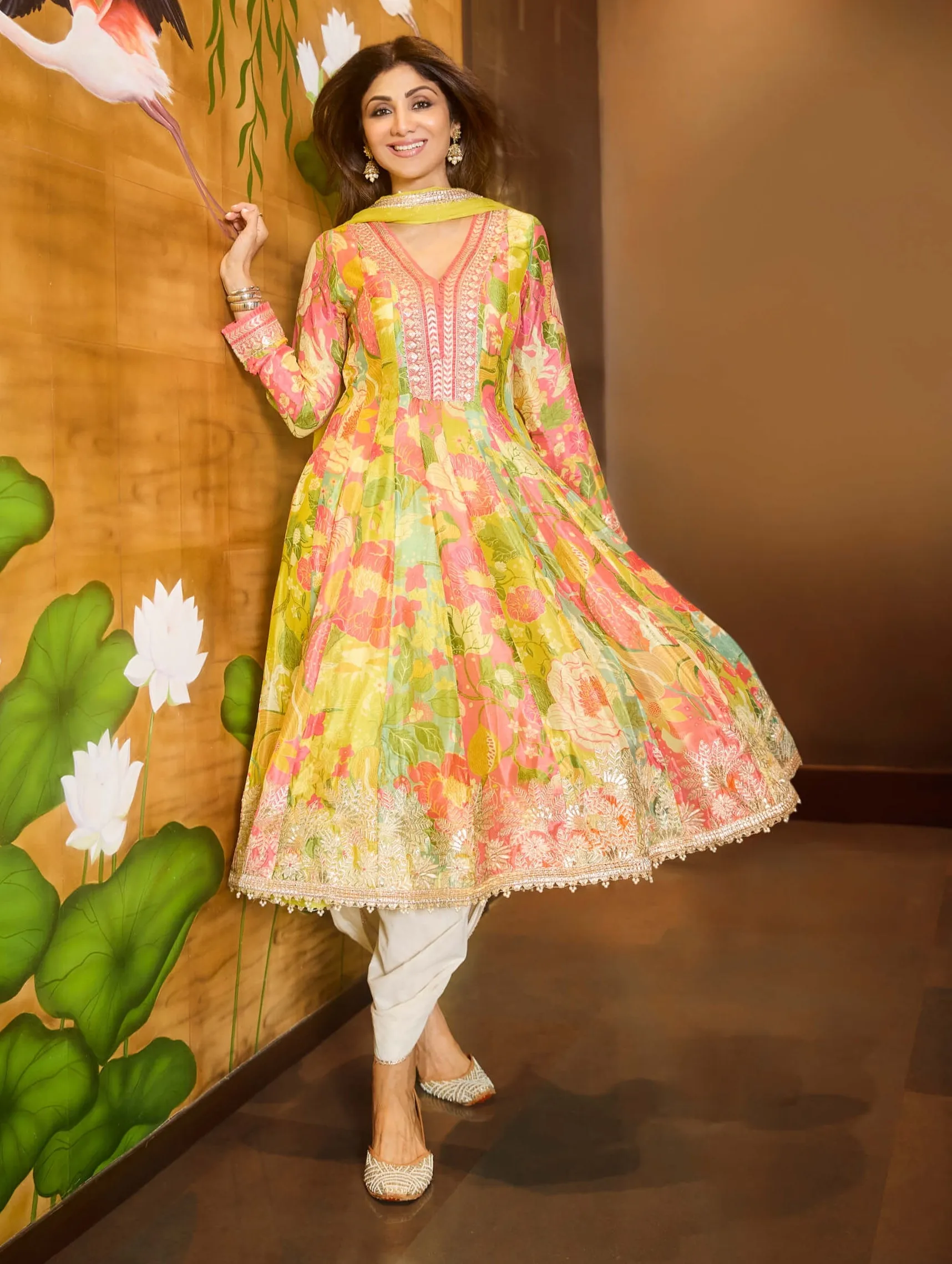 Nasreen multicolor dhoti set