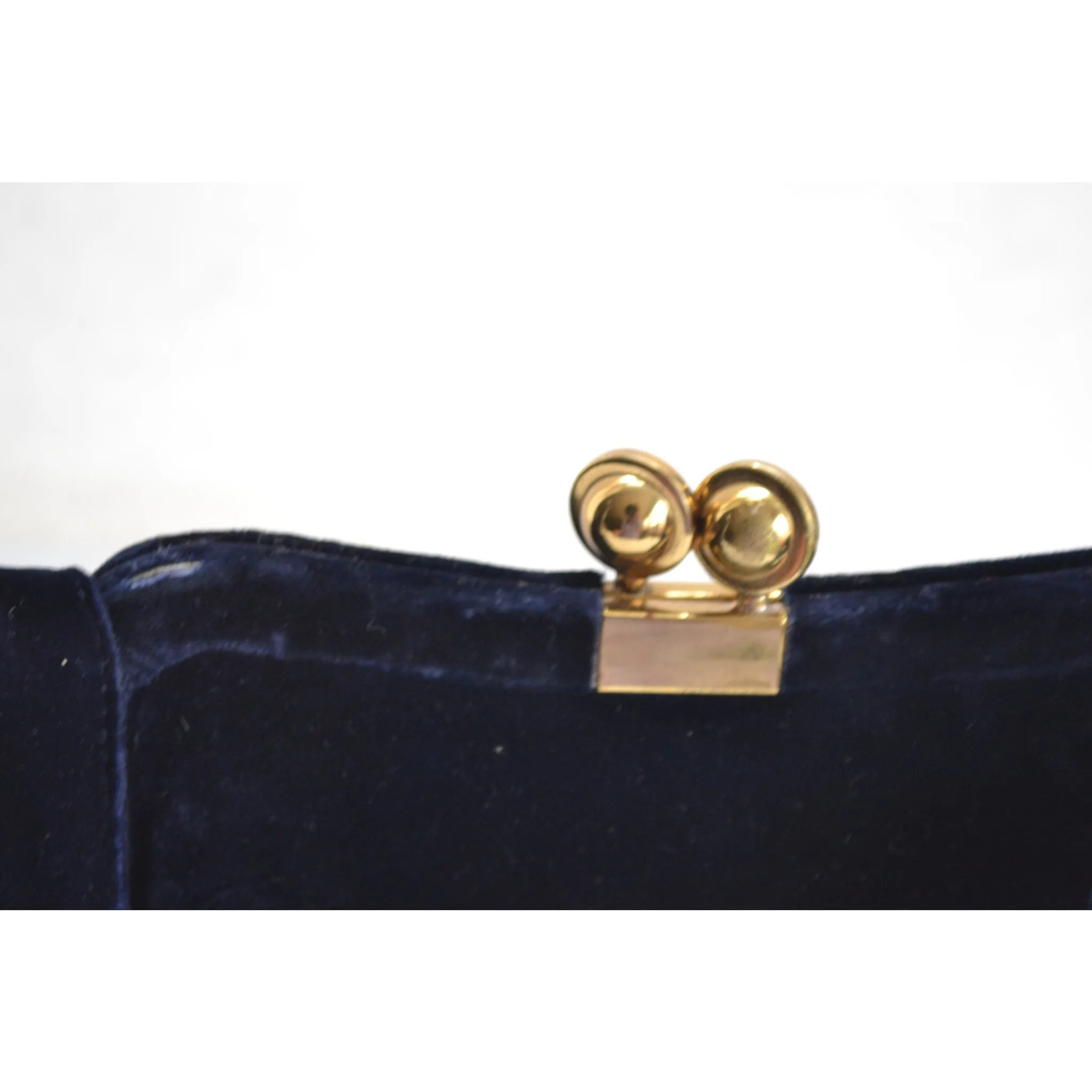 Navy Plush Velvet Evening Purse By Garay