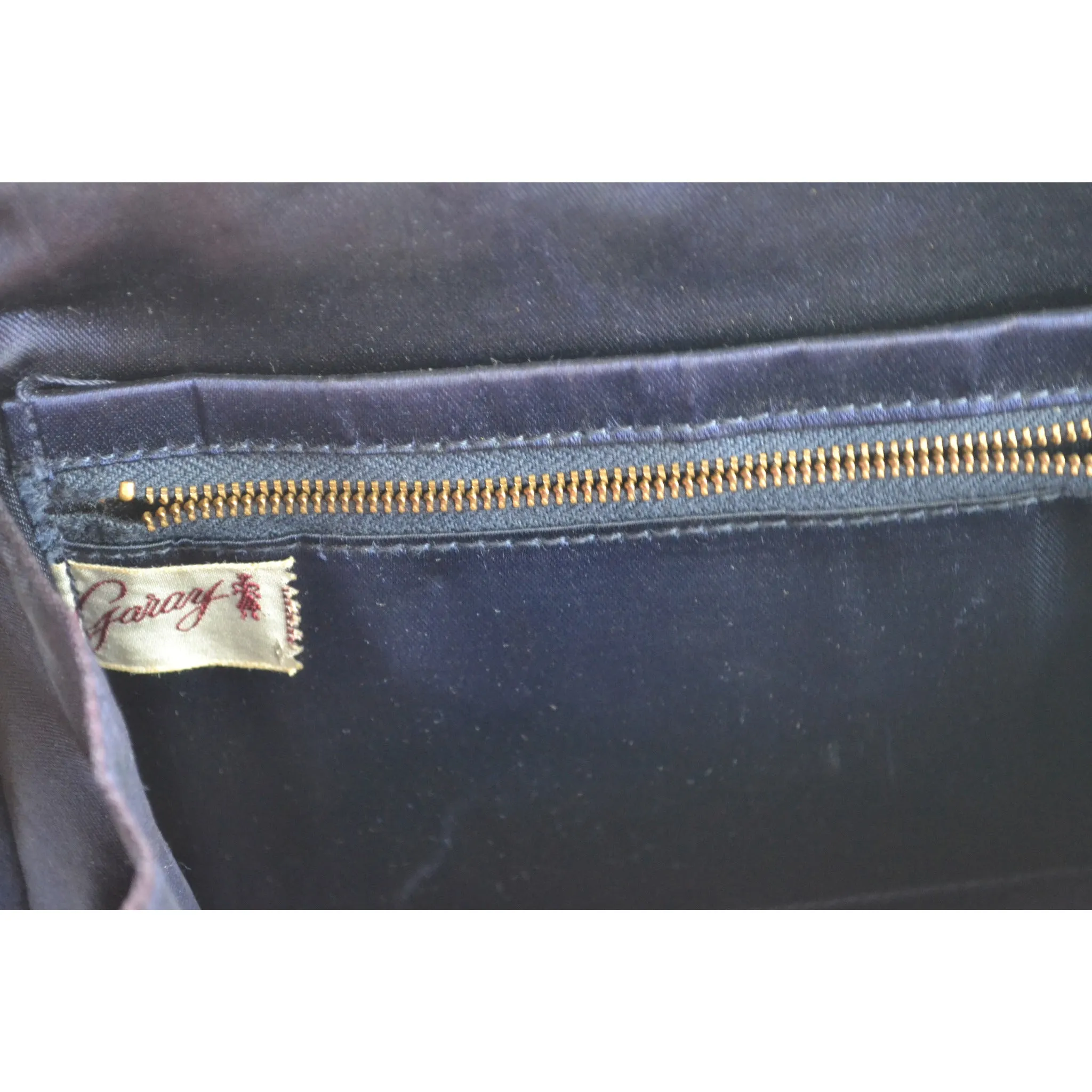 Navy Plush Velvet Evening Purse By Garay