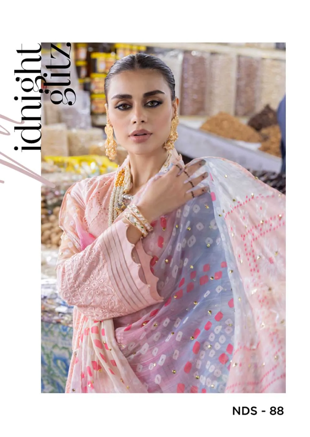 NDS-88 - Unstitched - Chunri Mukesh Collection by Nureh 2023