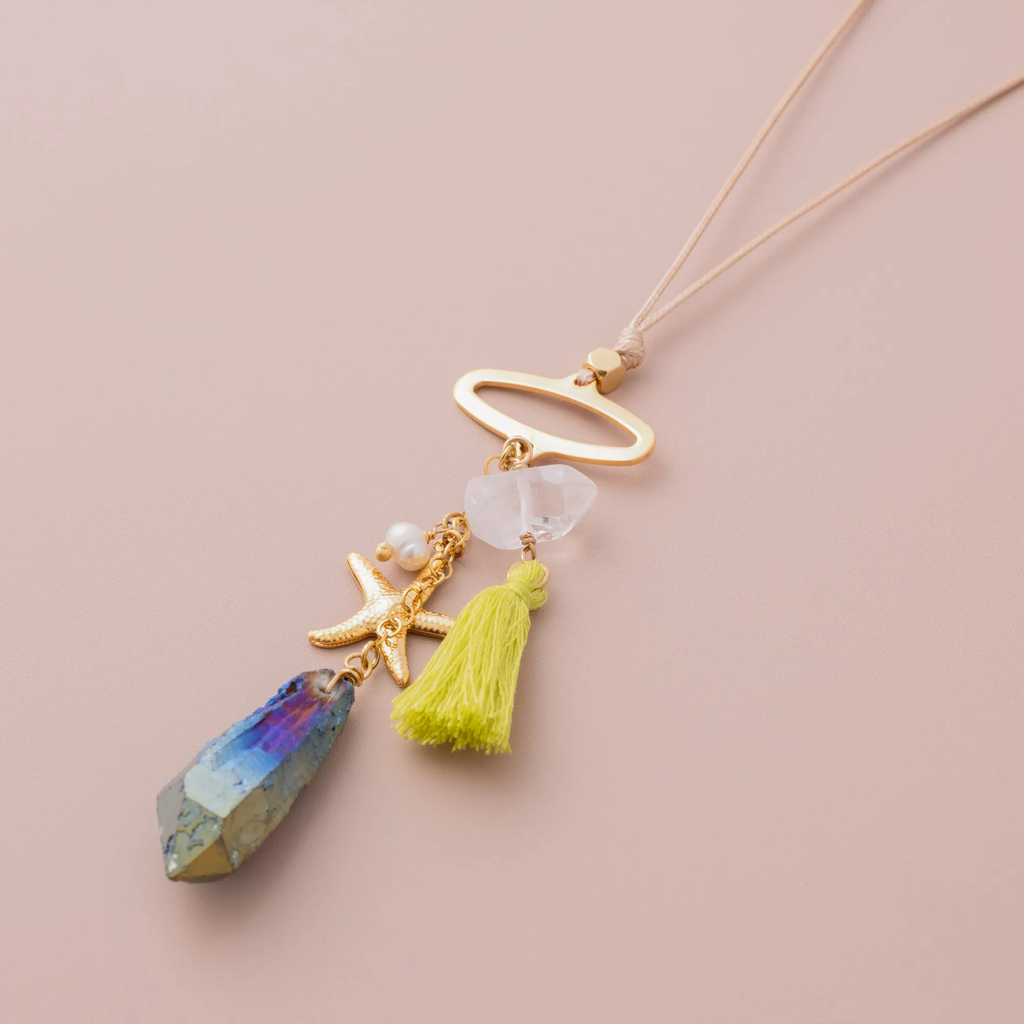 Neon Palms Necklace