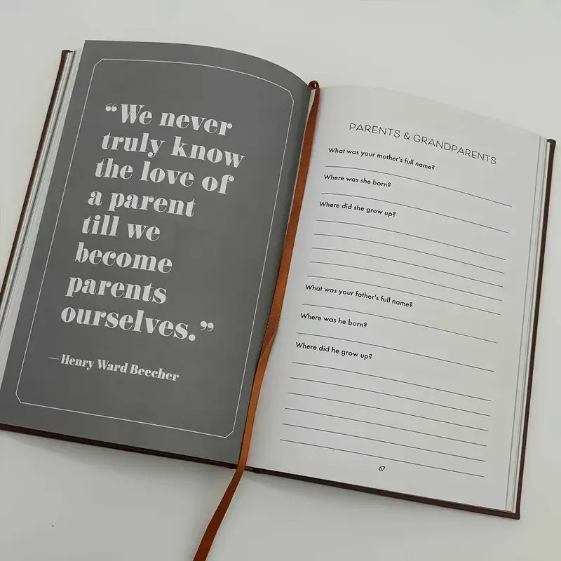 NEW Retails $40 Dad I Want to Hear Your Story Journal - Minimalist Leather-Bound Notebook with Ribbon Bookmark, Premium Paper Writing Diary, Ideal for Father's Memoir and Keepsake, Suitable for Ages 14 