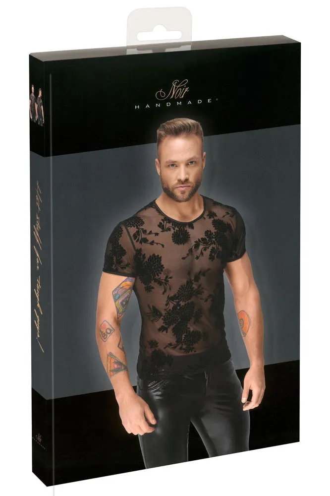 Noir Handmade Flock Embroidery T-Shirt