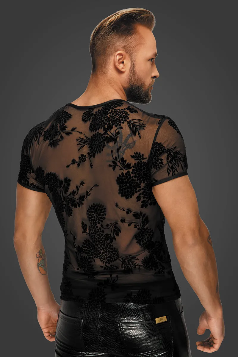 Noir Handmade Flock Embroidery T-Shirt
