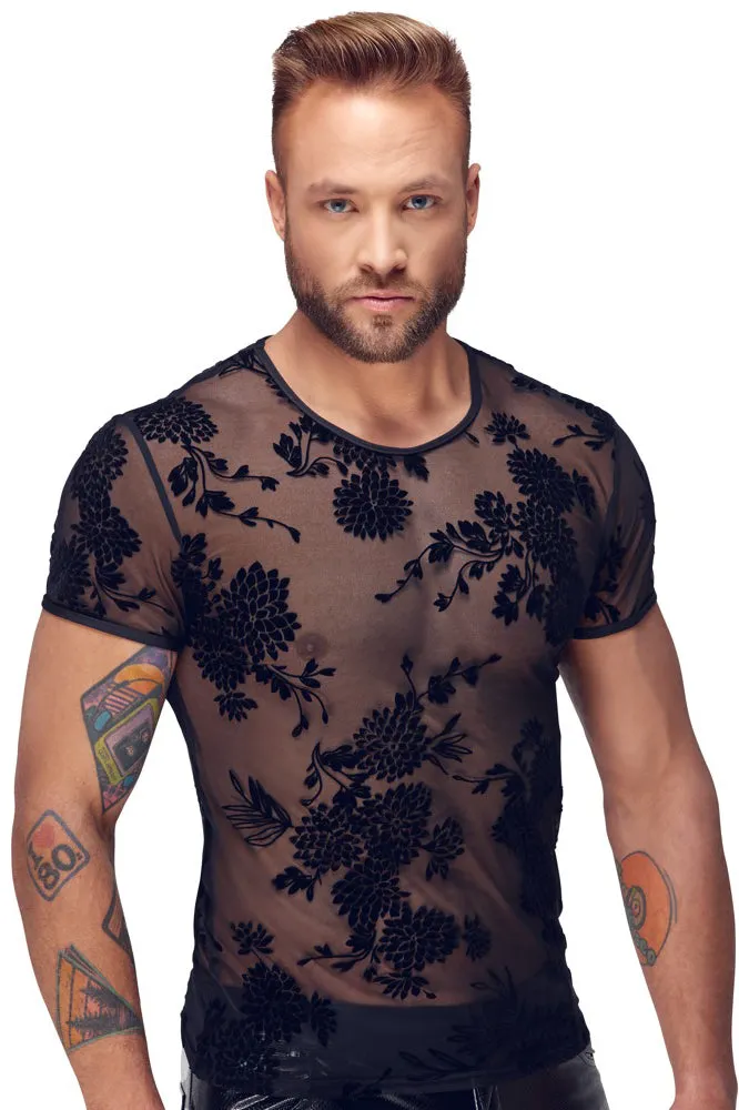 Noir Handmade Flock Embroidery T-Shirt