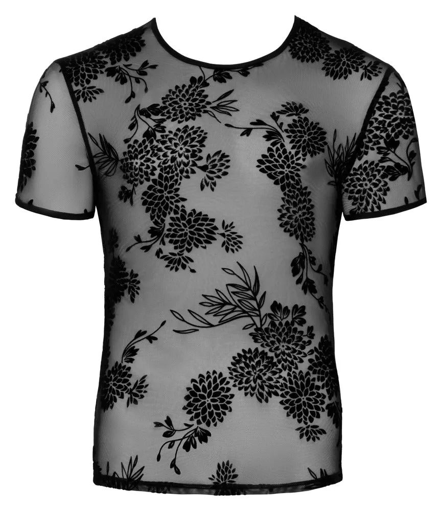 Noir Handmade Flock Embroidery T-Shirt