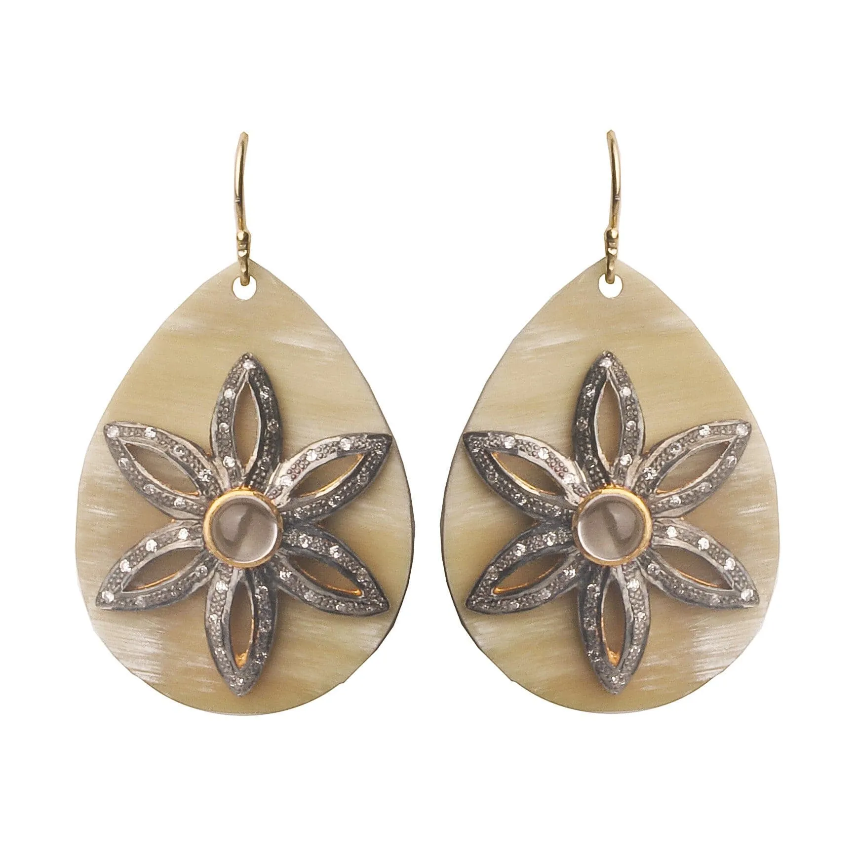 Nouveau Boho Floral Teardrop Earrings