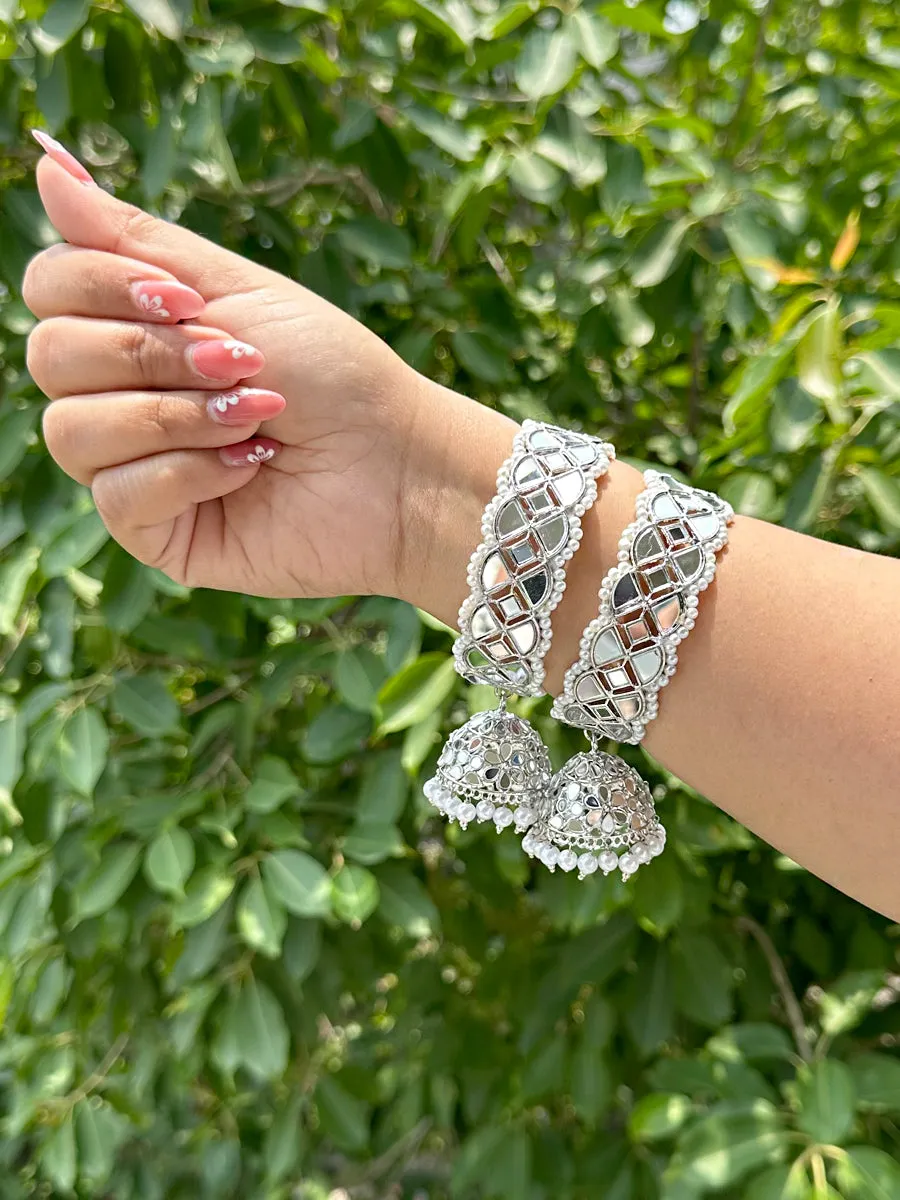 Nushrat Mirror Jhumki Bangle Set