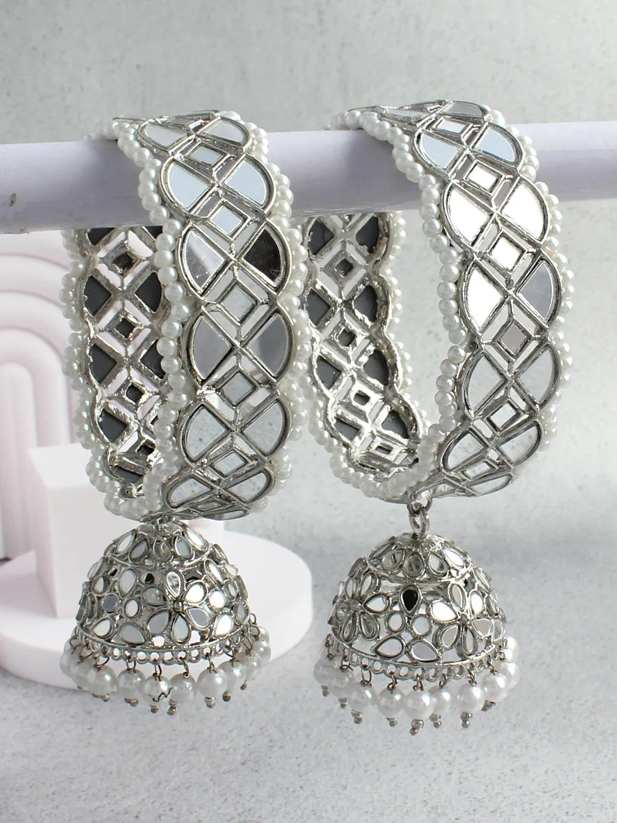 Nushrat Mirror Jhumki Bangle Set
