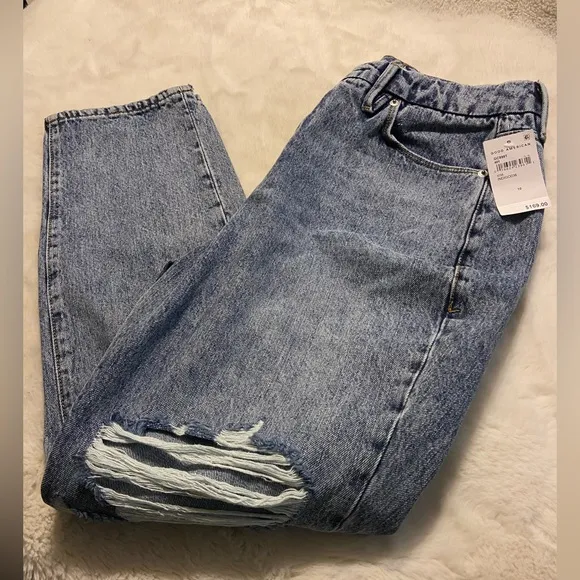 NWT! $169 GOOD AMERICAN High Waisted GOOD CLASSIC | INDIGO036 size 10