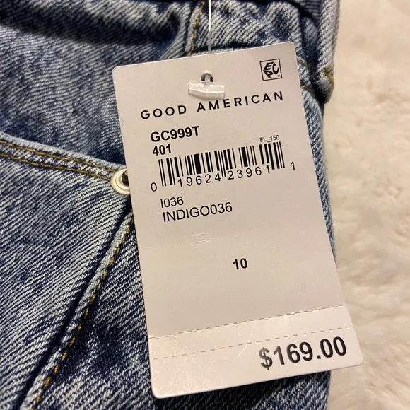 NWT! $169 GOOD AMERICAN High Waisted GOOD CLASSIC | INDIGO036 size 10