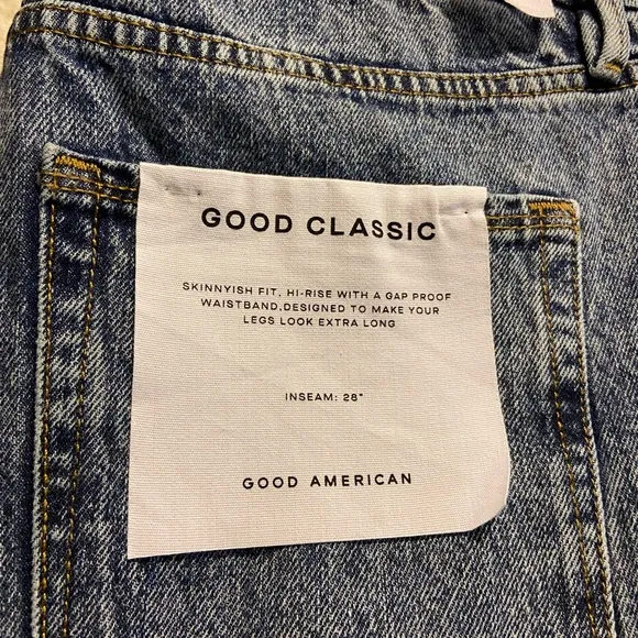 NWT! $169 GOOD AMERICAN High Waisted GOOD CLASSIC | INDIGO036 size 10