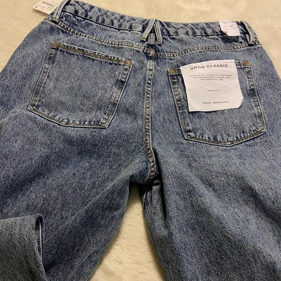NWT! $169 GOOD AMERICAN High Waisted GOOD CLASSIC | INDIGO036 size 10