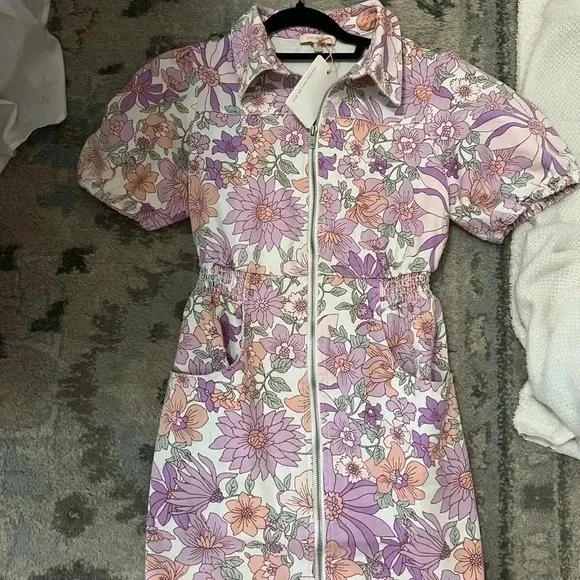 NWT Skies are Blue Floral Denim Dress