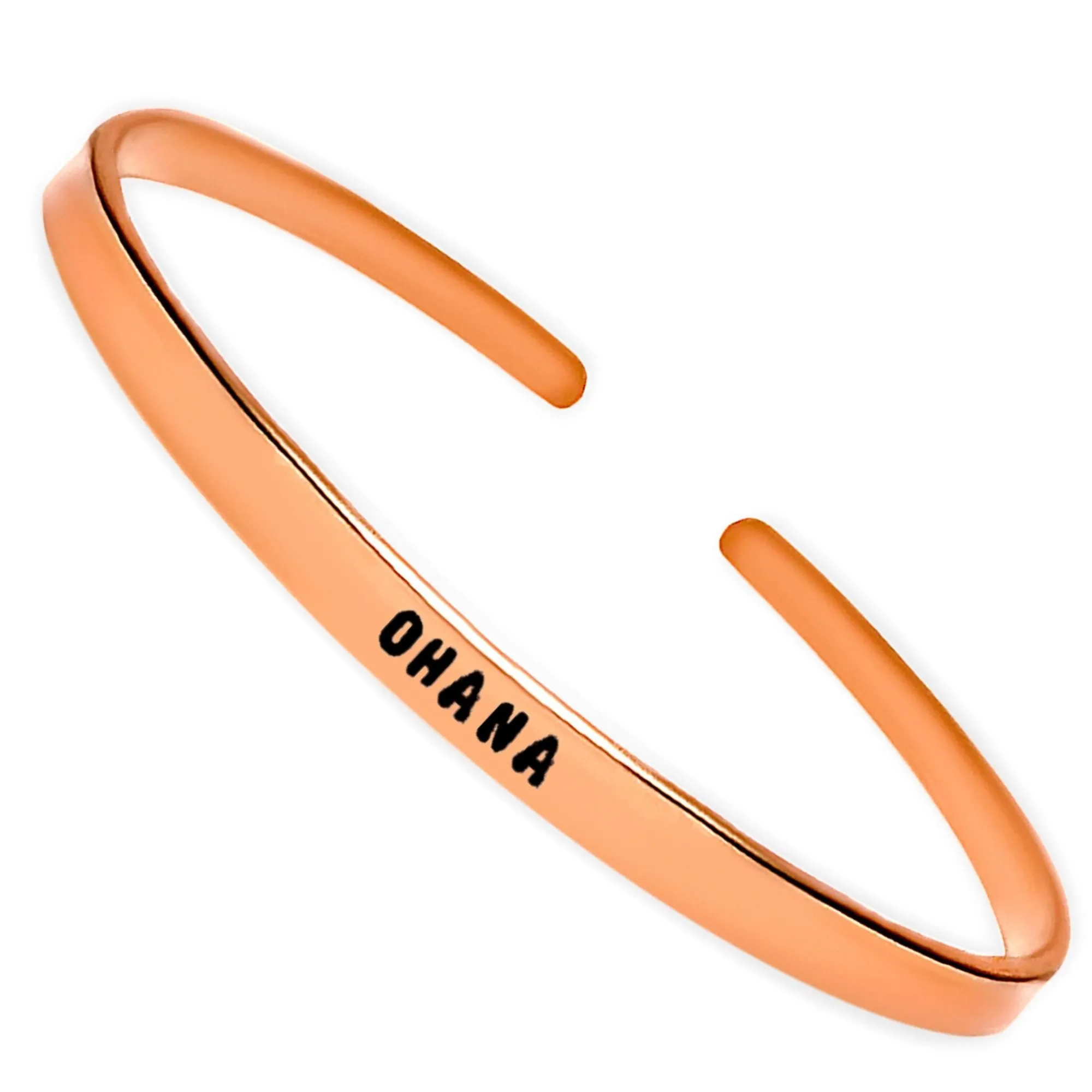 Ohana Engraved Quote Bracelet