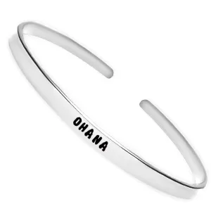Ohana Engraved Quote Bracelet