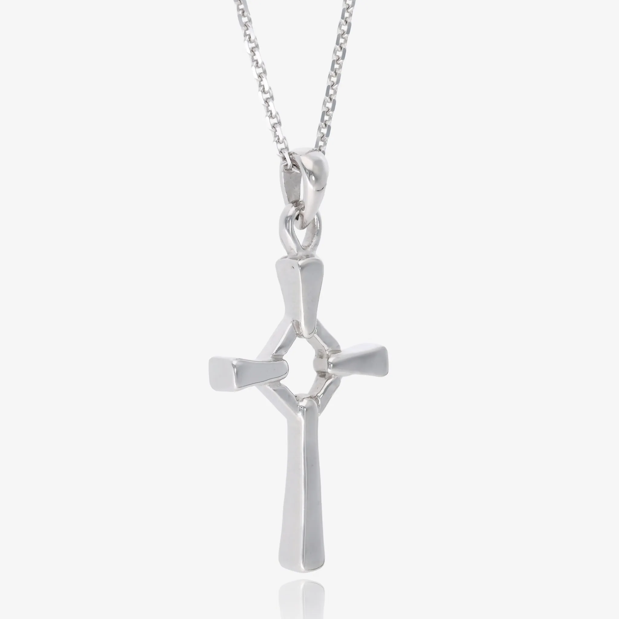 Open Celtic Cross Silver Pendant