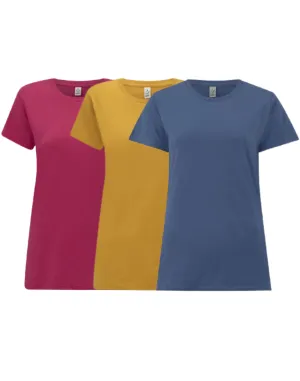 Organic Essential T-shirt Womens: 3 Pack
