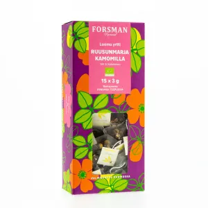 Organic rosehip-chamomile pyramid tea