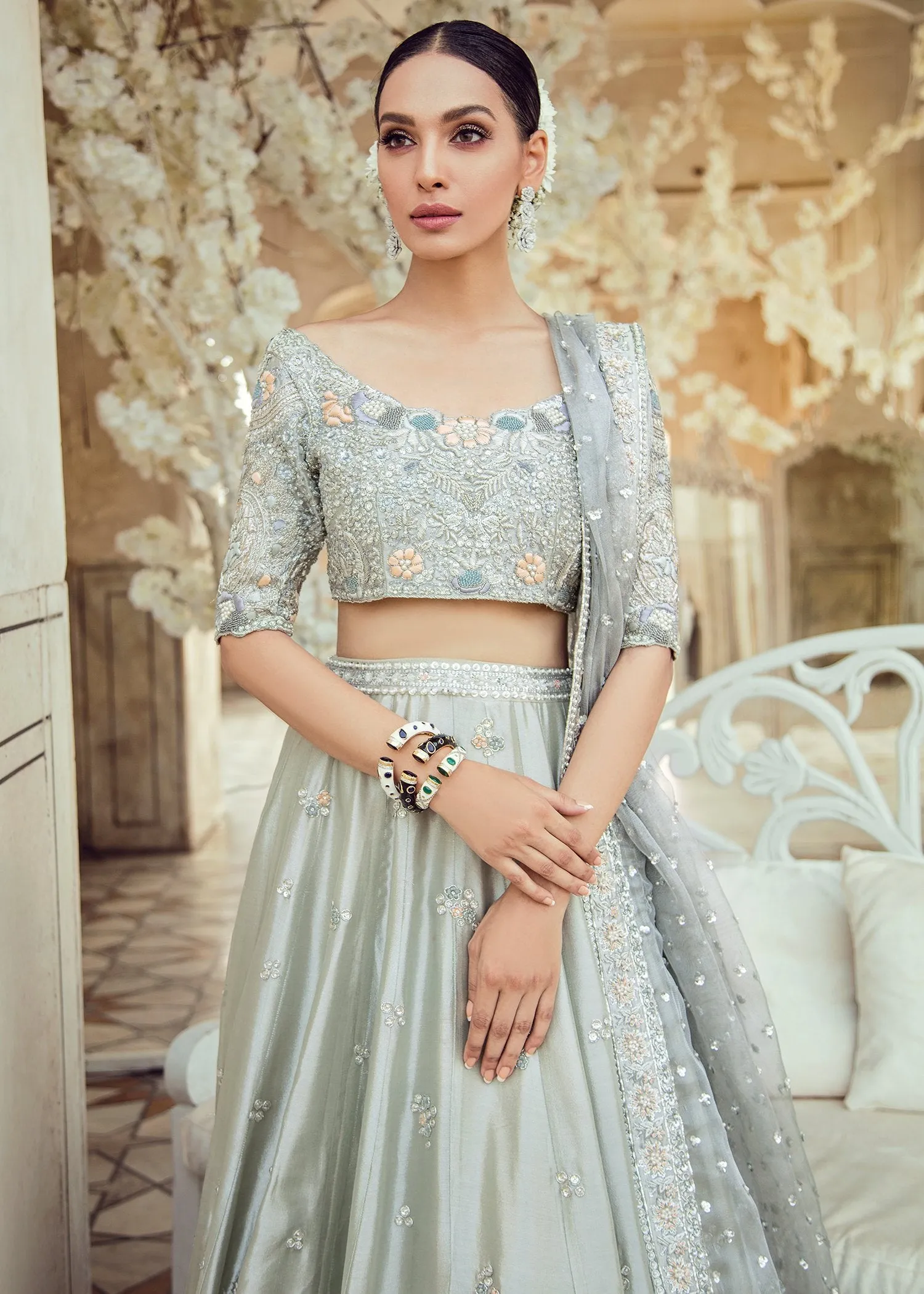 Pakistani Bridal Lehnga Choli Dress for Wedding #J5106