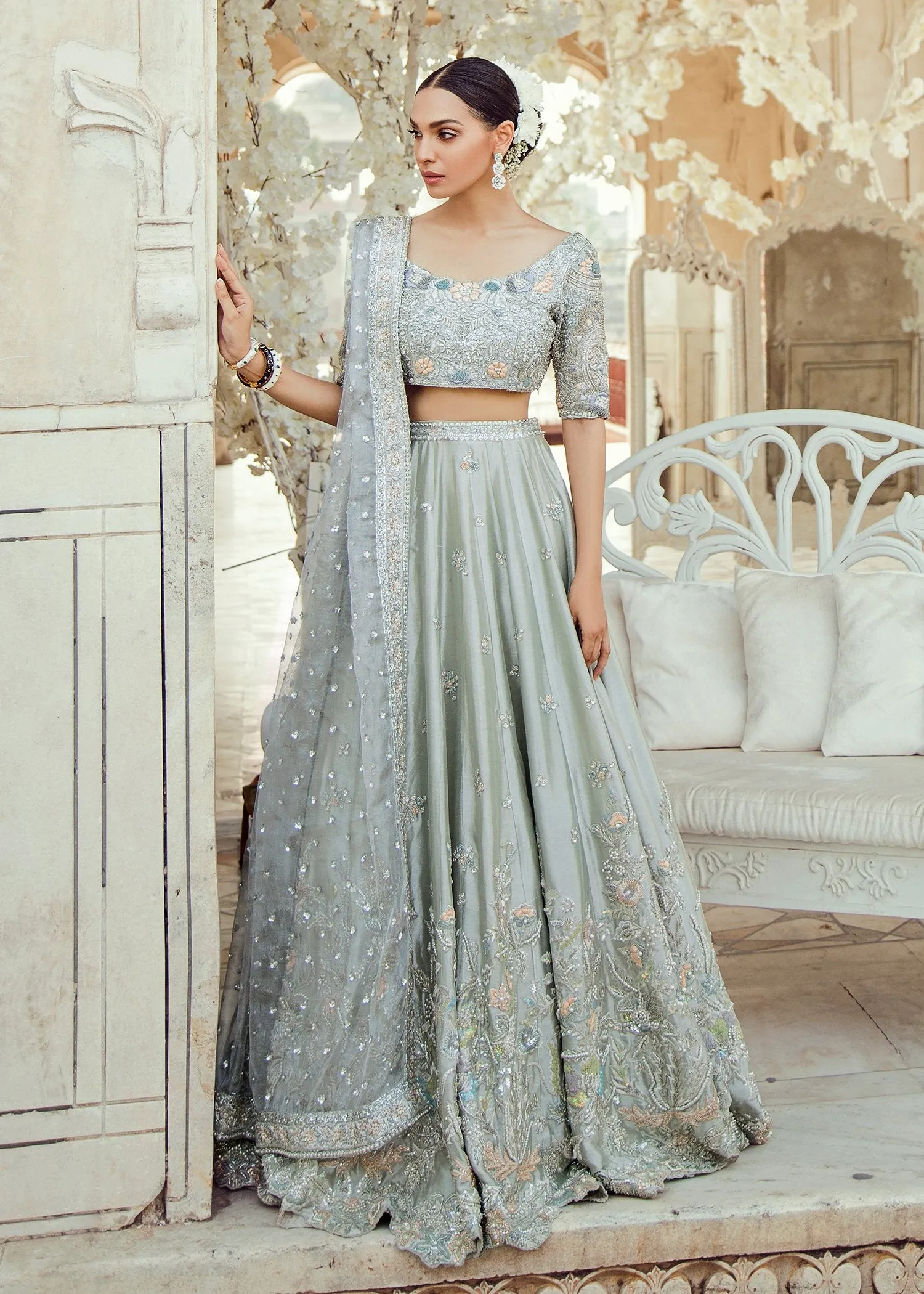Pakistani Bridal Lehnga Choli Dress for Wedding #J5106