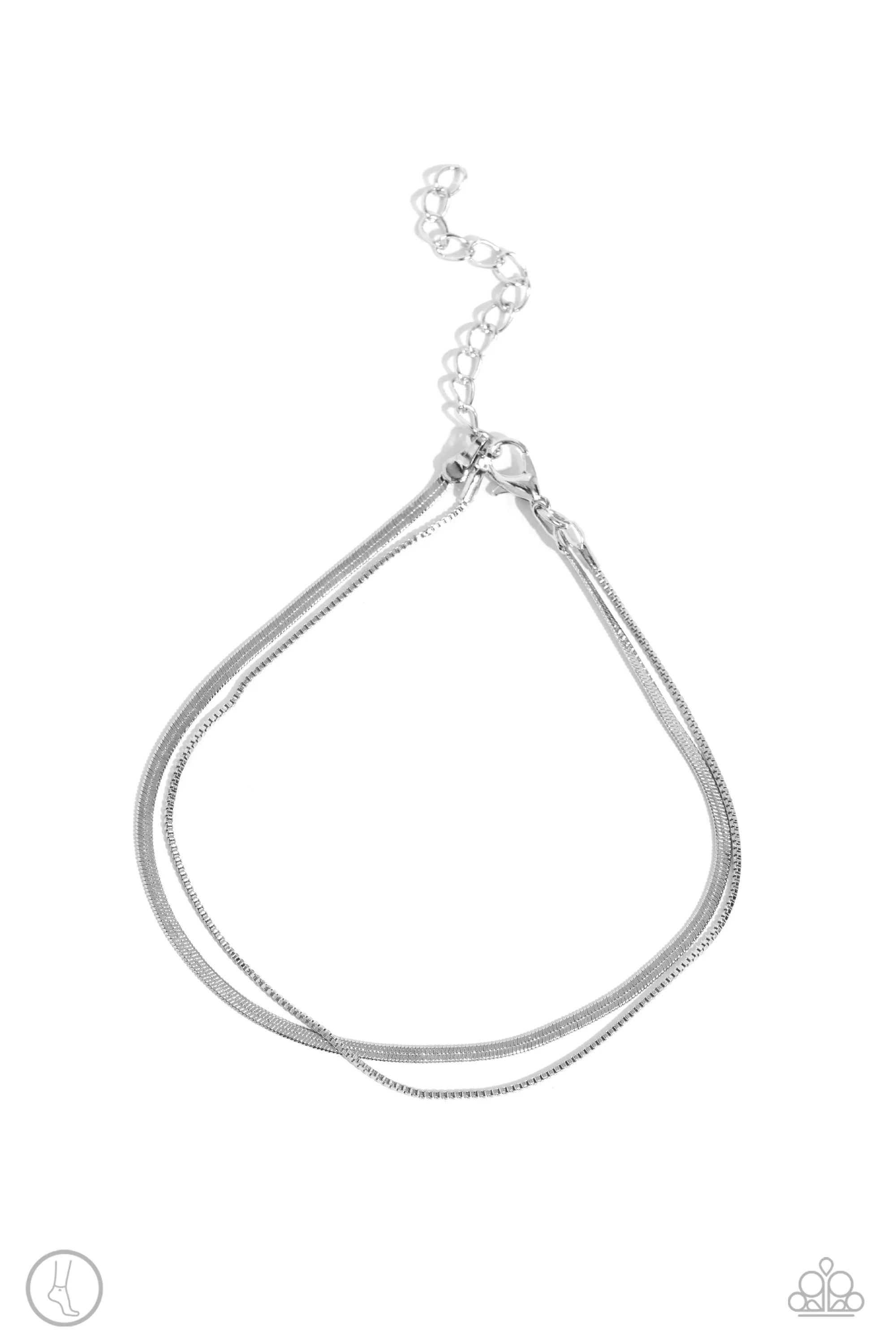 Paparazzi Glistening Gauge - Silver Anklet