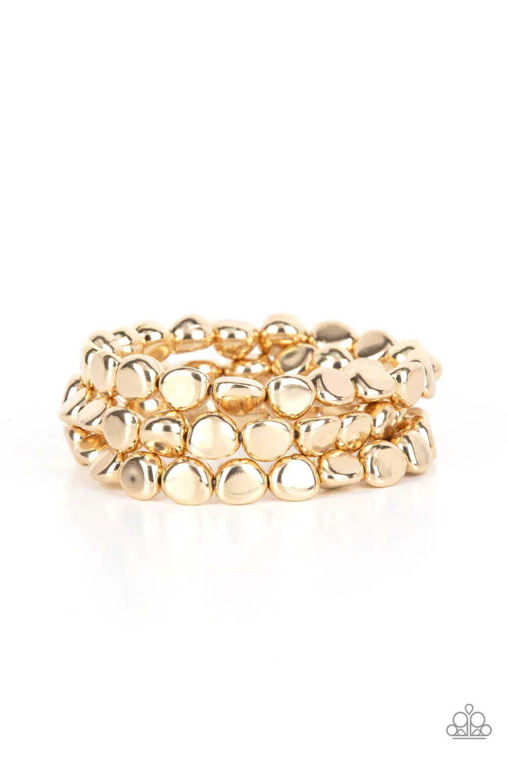 Paparazzi HAUTE Stone - Gold Stretch Bracelets