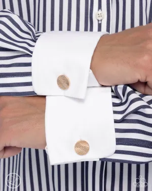Paparazzi Monochromatic Modern - Gold (Cuff Links)