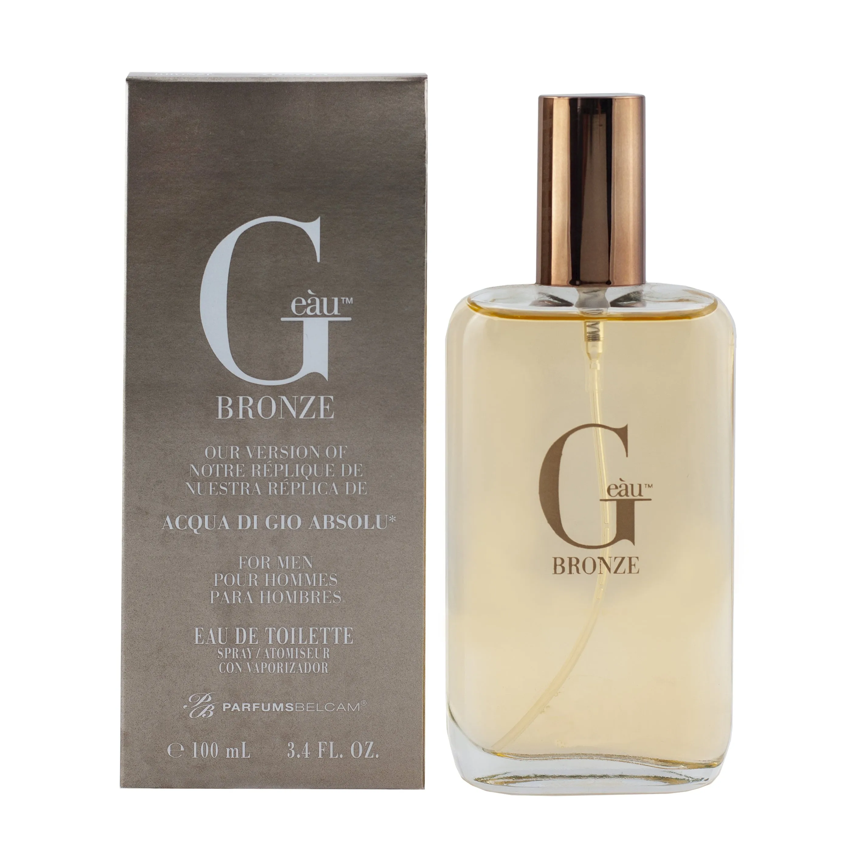 Parfums Belcam G Eau Bronze EDT 3.4Oz/ 100ml Acqua di Gio Absolu Inspiration