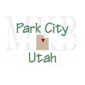 Park City Utah Mini Embroidery Design