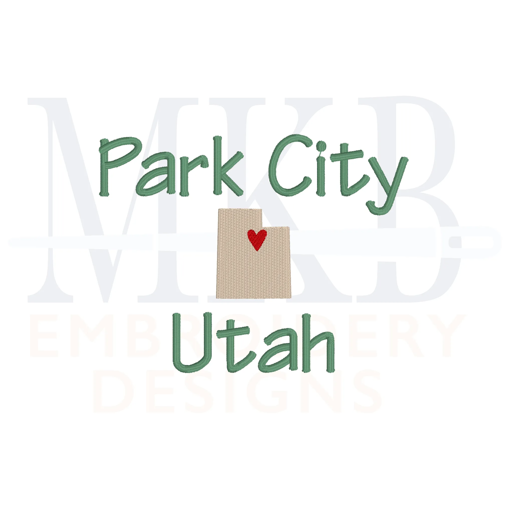 Park City Utah Mini Embroidery Design