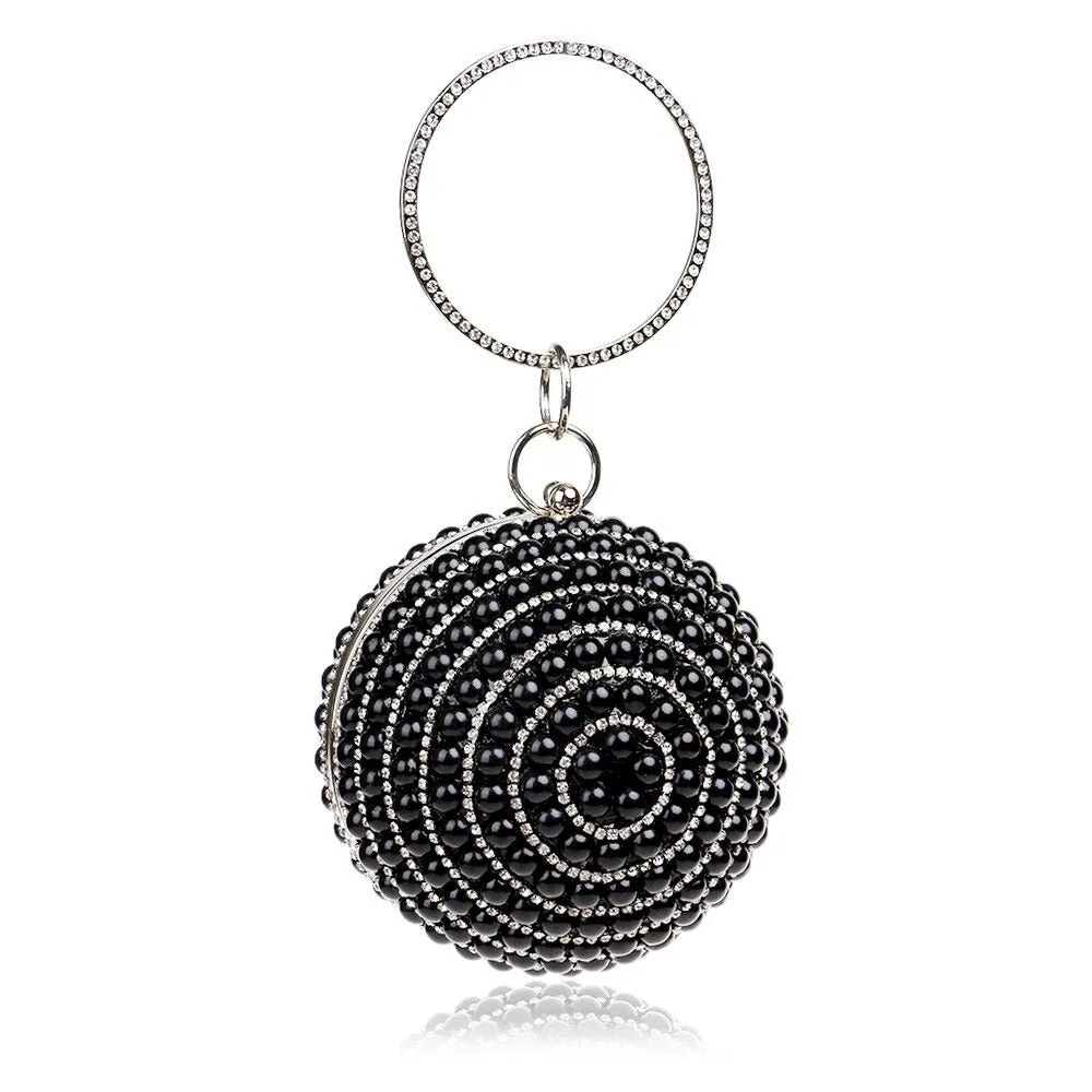 Party Clutch With Beaded Diamond Evening Bag