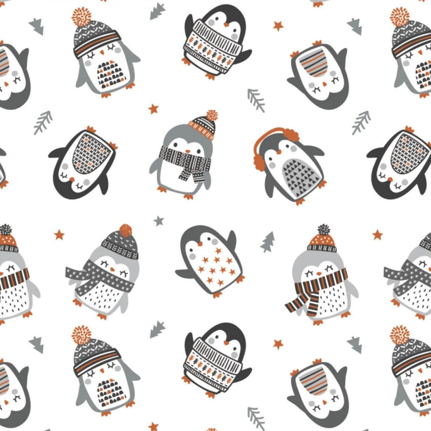 Penguin Paradise by Camelot Fabrics COZY PENGUIN TOSS/WHITE