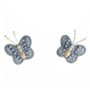 Periwinkle Butterfly Studs