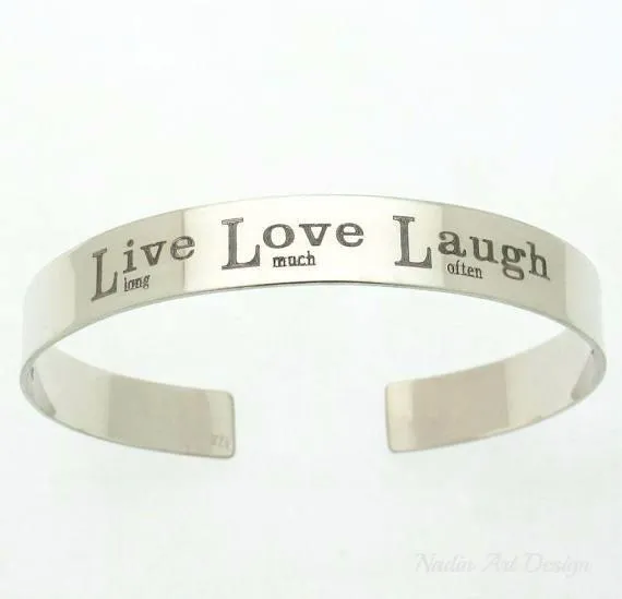 Personalized Mens Silver Bracelet