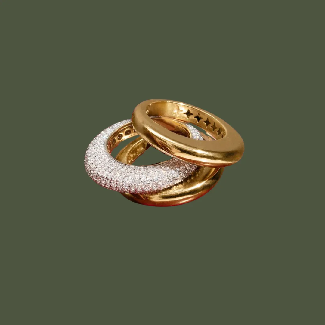 Piet Flat Circular Gold Ring