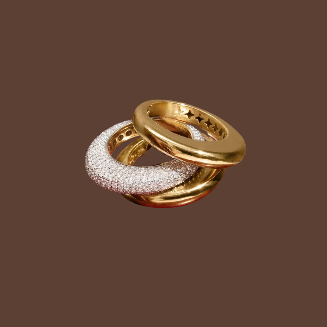 Piet Flat Circular Gold Ring