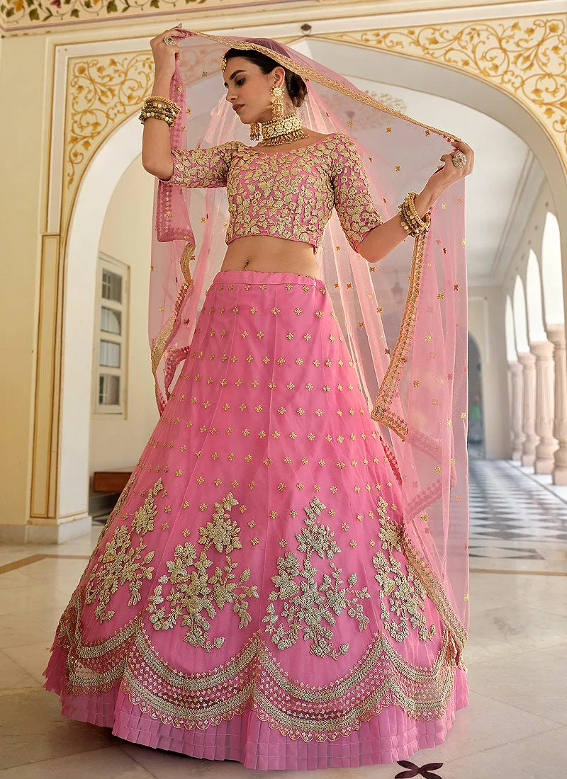Pink Designer Indian Wedding Lehenga Choli